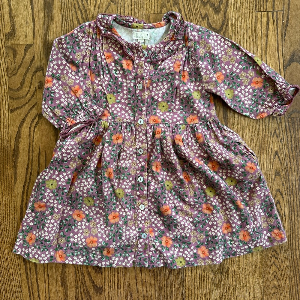3T LALi Floral Dress in Purple and Orange